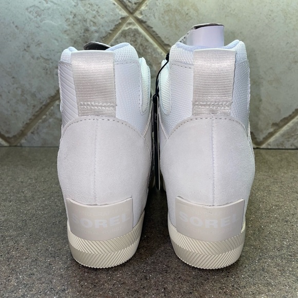🆕 SOREL Out N About Sports Wedge LaceUp Sneaker, White/Sea Salt Size 8.5 - Picture 6 of 11